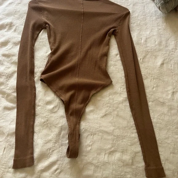 Redone Brown Long Sleeve Bodysuit - Picture 4 of 4